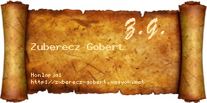 Zuberecz Gobert névjegykártya